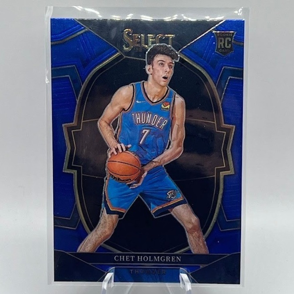 Chet Holmgren Rookie Card Blue Panini Select #83 2022 NBA Oklahoma‎ City Thunder